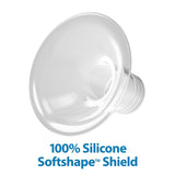Laktator ręczny ze 100% silikonem Ochrona Softshape (B, kołnierz 25 mm) i opcjami antykolkowymi + Butelka 150 ml z szeroką szyjką i smoczkiem o wolnym przepływie poziomu 1 Akcesoria Żywność i karmienie piersią Sklep Bebe Naty