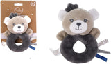 - Pluszowa zabawka z grzechotką - Miś - 012290 - Szary - Polar - Narodziny - Pluszowa zabawka - Dziecko - Kojąca - Miękka - Można prać - 13 cm x 10 cm - Od 0 miesięcy Baby Toys Naty Shop Domyślny tytuł