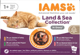 IAMS Delights Land & Sea Collection Mokra karma dla kotów - asortyment mięs i ryb Opakowanie zbiorcze w sosie, mokra karma dla kotów od 1 roku życia, 12 x 85 g