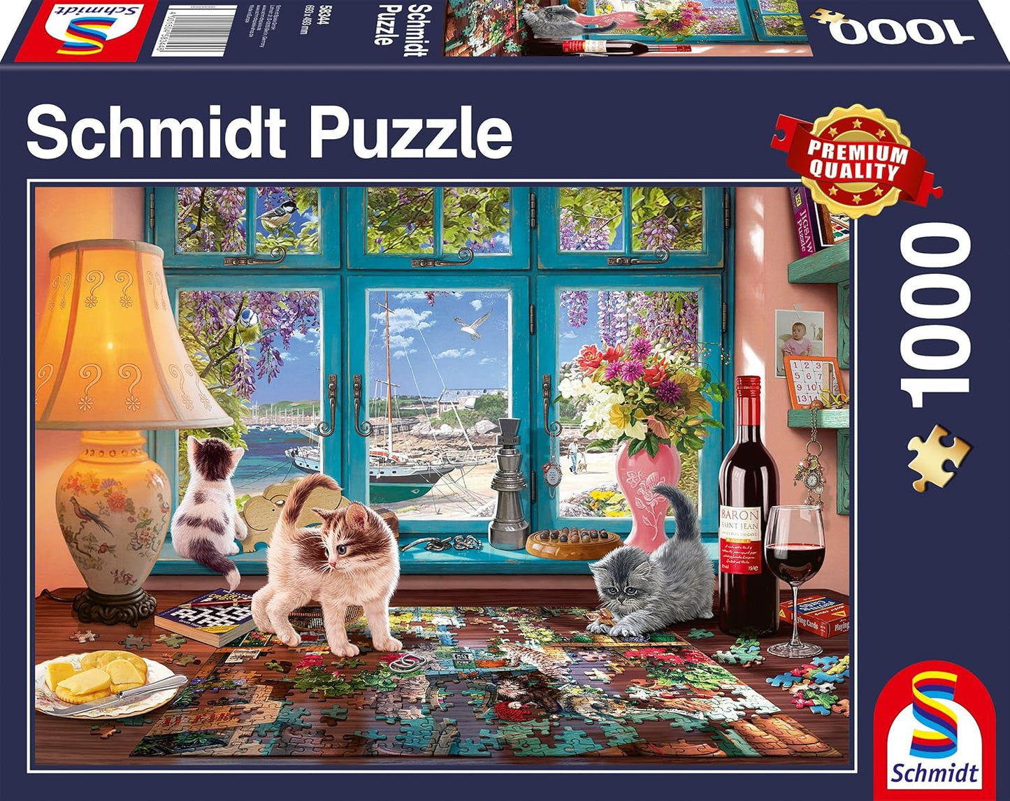 Schmidt Spiele 58344 Przy stole puzzli, 1000 elementów Puzzle Naty Shop Domyślny tytuł