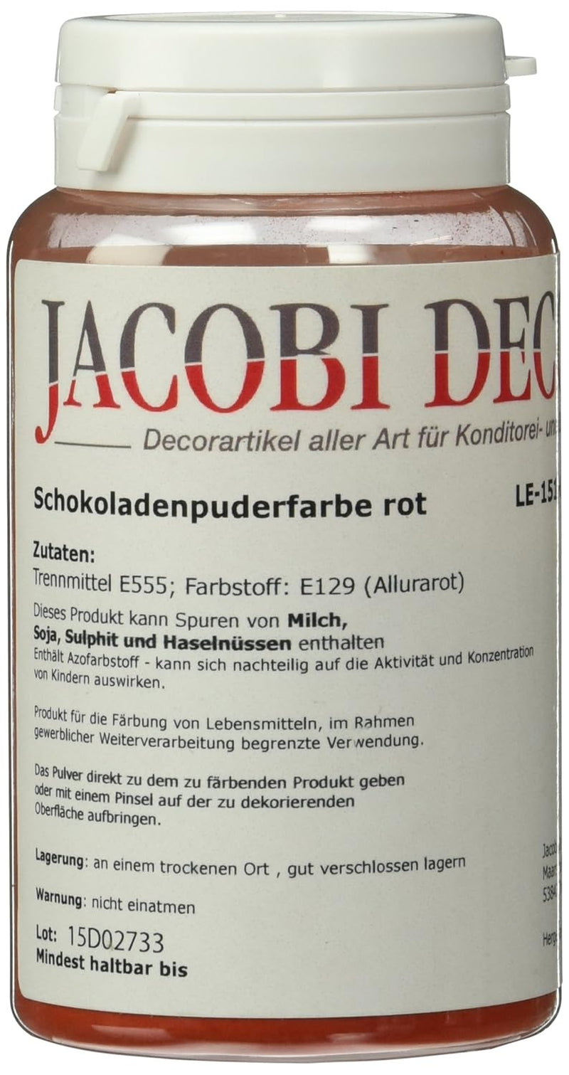 Cake Company Rozpuszczalny w tłuszczach proszek czerwony barwnik (1 x 25g) | Idealny do barwienia żywności. Efekt metaliczny