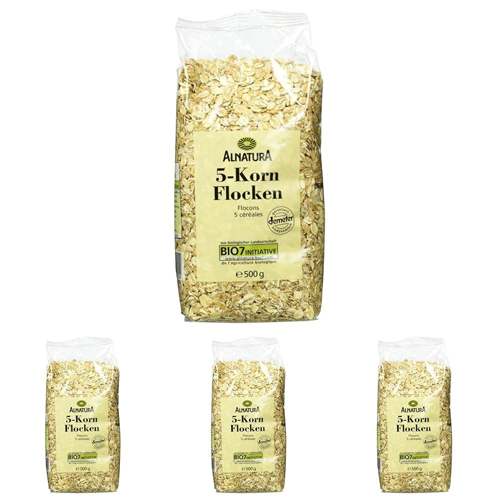Organiczne płatki z 5 zbóż, 500 g