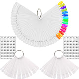 150 Stück Nail Art Tips Pierścień w sztyfcie, Przezroczysta Farbe Karte Platten Nagelleck Display Ring Sticks, Nagel Salon Übungen Display Tipsy