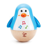 Zabawka muzyczna Baby Einstein Magic Touch z drewnianym bębnem od 6 miesięcy i więcej oraz muzyczny wobler Hape Penguin, kolorowa chwiejąca się melodia, zabawka Roly-Poly od 6 miesięcy i więcej Bebe Toys Naty Shop