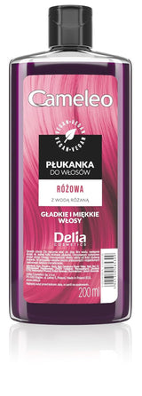 Cameleo - Różowy tonik do włosów z wodą różaną Bez żółtego odcienia Półtrwała koloryzacja włosów - Do włosów blond i siwych - Koloryzacja i pielęgnacja - Bez parabenów | 200 ml Farba do włosów Naty Shop Nowa wersja - Różowa 200 Ml (1 opakowanie)