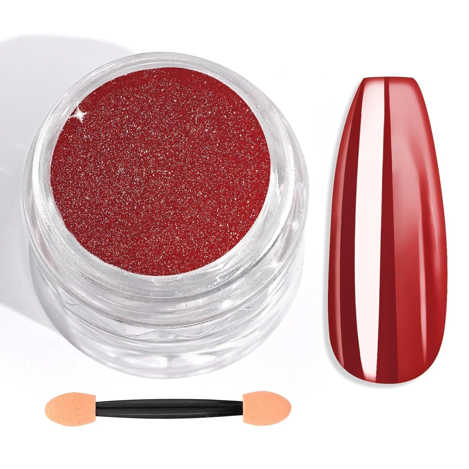 Zestaw pudrów Saviland Chrome do paznokci - Różowy laserowy puder do paznokci Chrome Efekt lustrzany Laserowe zdobienie paznokci, Manicure z brokatem Dekoracyjny puder z gąbeczkami, Puder brokatowy do paznokci Salon paznokci