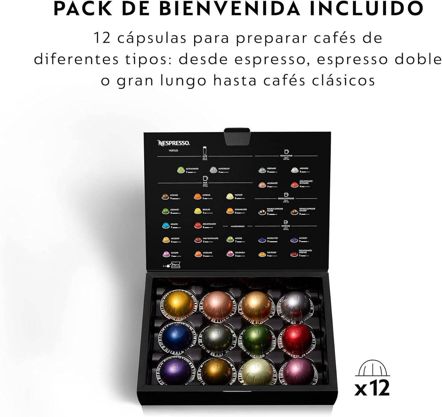 Ekspres do kawy Nespresso De'Longhi Vertuo Next, ENV120.BM, czarny mat