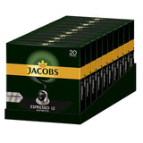 Kaffeekapseln Espresso Ristretto, Intensität 12 von 12 i Kaffeekapseln Krönung Crema, 200 Kapseln kompatybilnych z Nespresso, opakowanie 10er, 10 x 20 Getränke, 1040 g