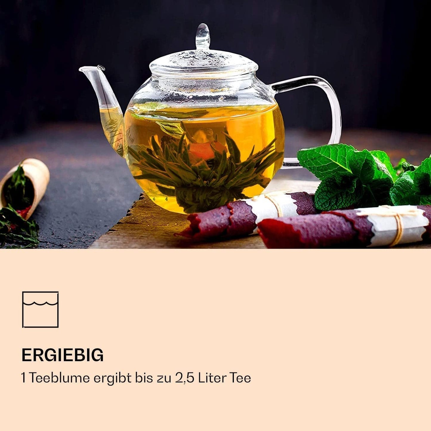 Feelino Eleganckie 6-częściowe pudełko mieszane - Feelino White Tea Flowers w przepięknym pudełku prezentowym z 6 różnymi białymi różami herbacianymi, pakowane pojedynczo próżniowo, opakowanie 1-częściowe