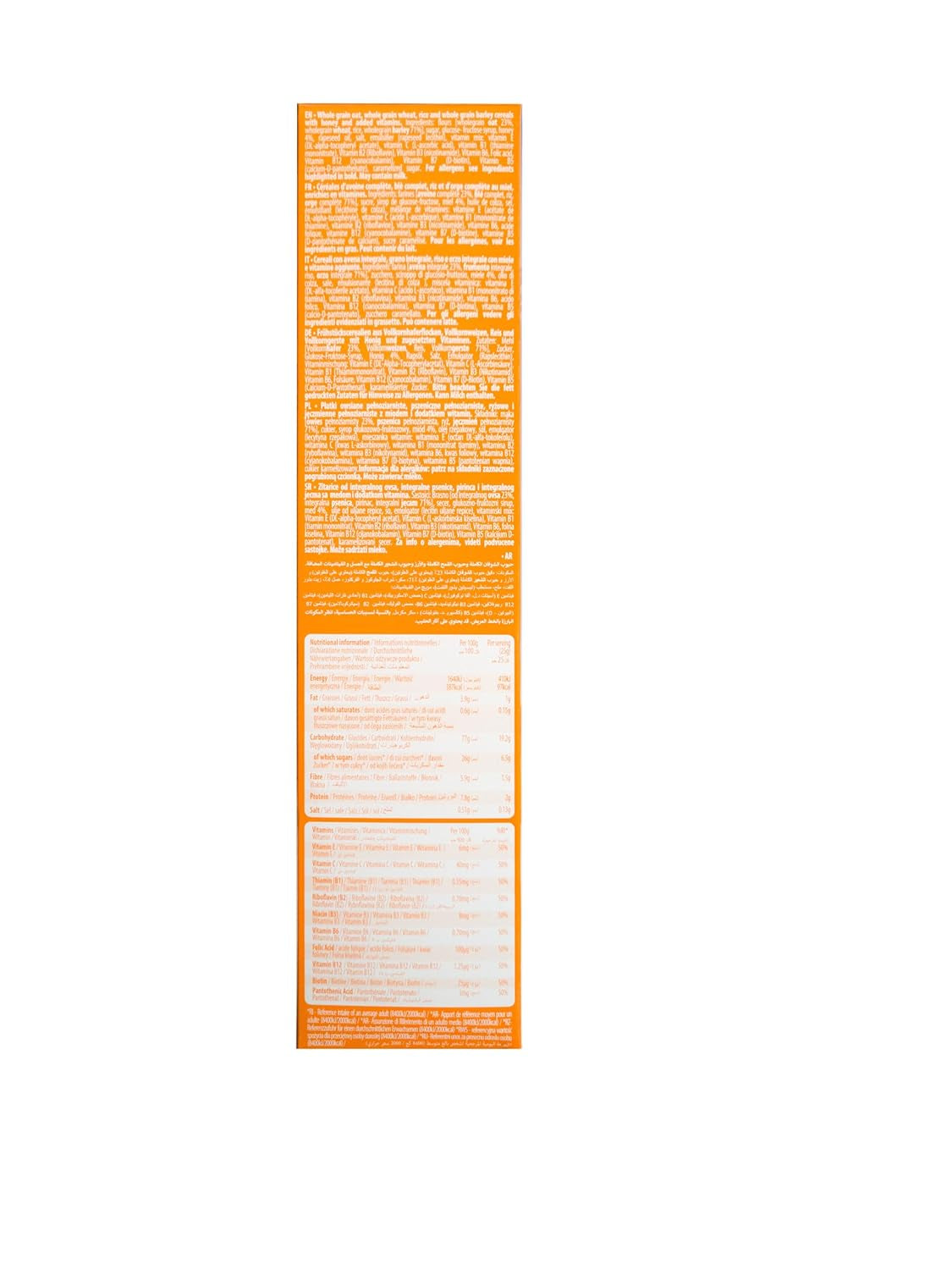 Hot Wheels Honey Loops Chrupiące pełnoziarniste płatki śniadaniowe z dodatkiem witamin, 1 opakowanie (1 x 375 g)