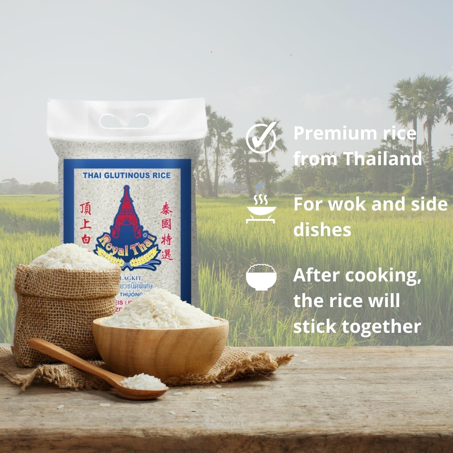 ROYAL THAI RICE - Ryż kleisty - 1 x 1 KG