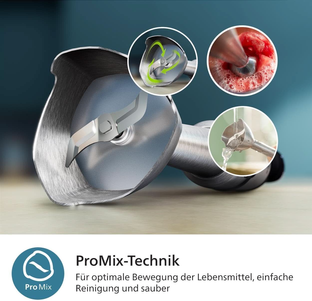 Mikser Philips serii 5000 — 1200 W. Technologia Promix. Led Geschwindigkeitsanzeiger. Stufenlose Geschwindigkeitseinstellung. Kompaktowa konstrukcja. Leicht Zu Reinigen. Schwarz (HR2681/00) Kuchnia Naty Shop
