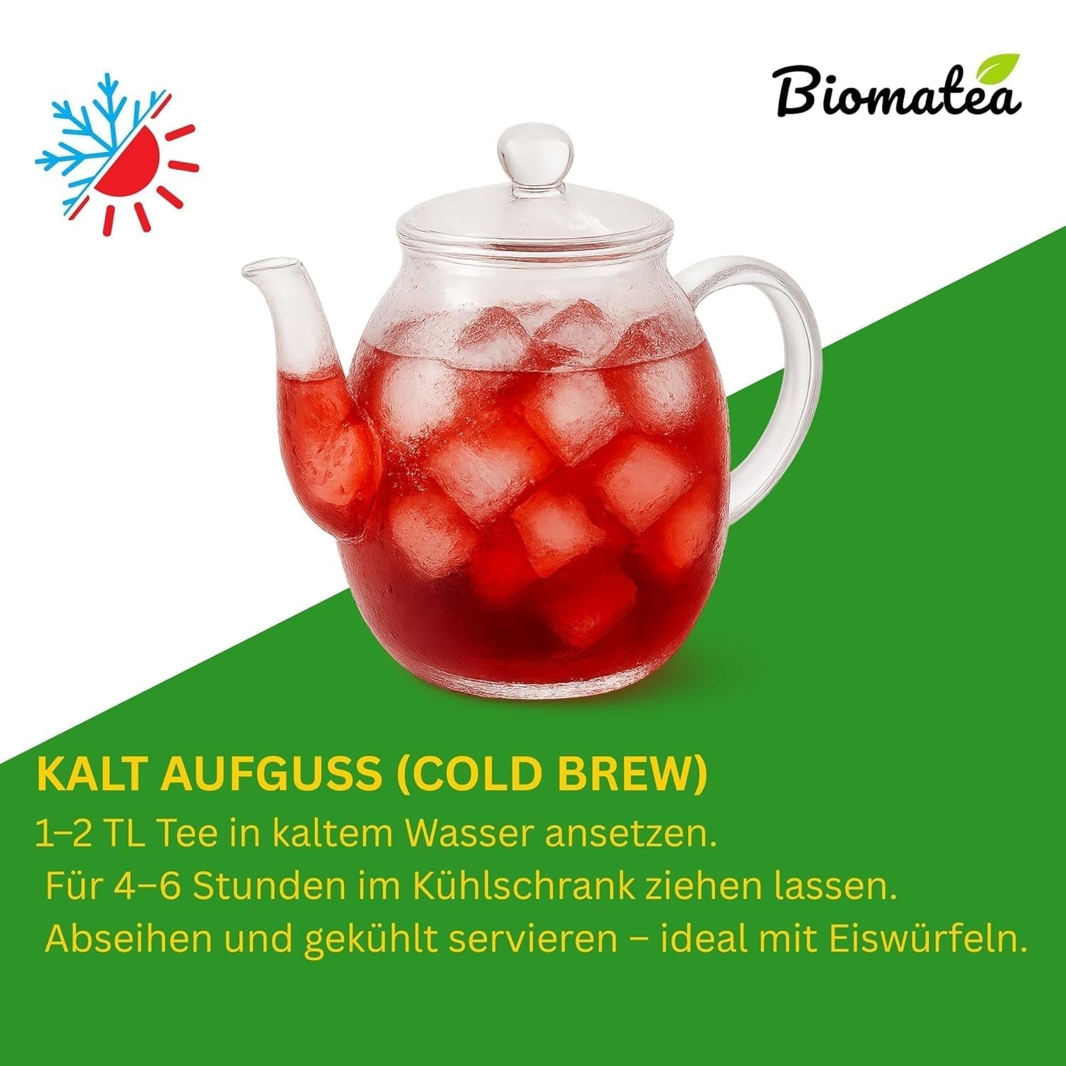 Herbata Owocowa – 100g Aromatyzowana mieszanka owocowa z jabłkiem, hibiskusem i cynamonem – torebka Ziplock, ok. 25 filiżanek – Bez dodatków, pakowane w Niemczech
