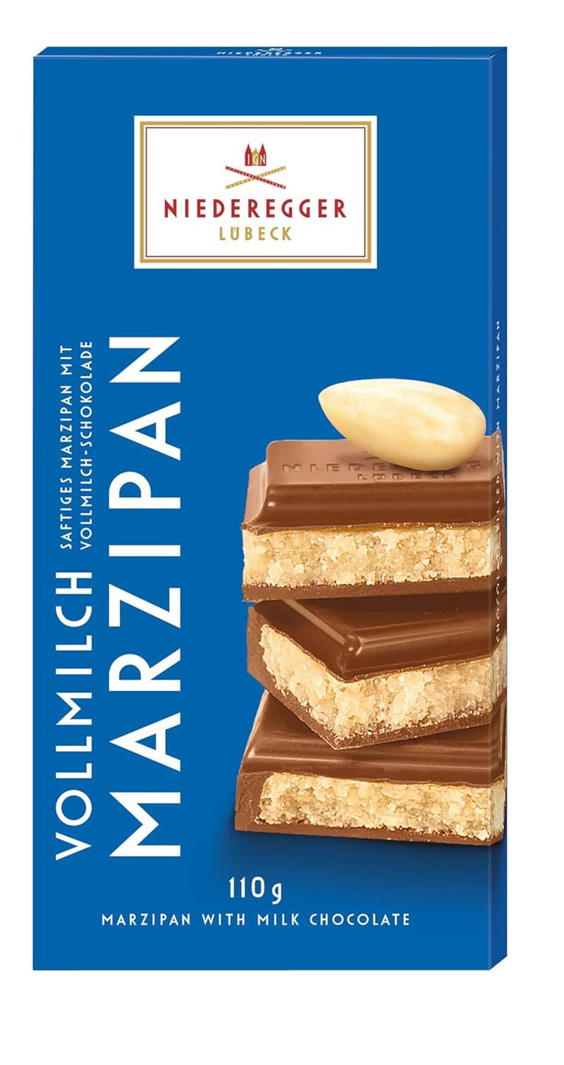 Niederegger batonik marcepanowy, mleczna czekolada, (110 g)