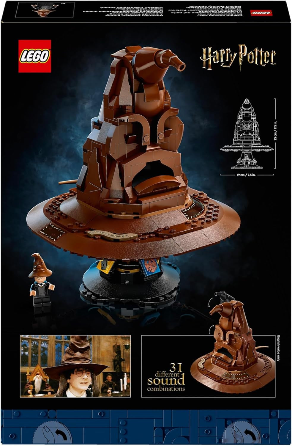 LEGO Harry Potter mówiący kapelusz Model Hogwartu Film dla dorosłych Prezent dla kobiet Mężczyźni Mama Tata Z 31 losowymi kombinacjami dźwięków Wprowadza Cię do Twojego domu w Hogwarcie 76429 Zestawy do budowania Besuche den LEGO-Store