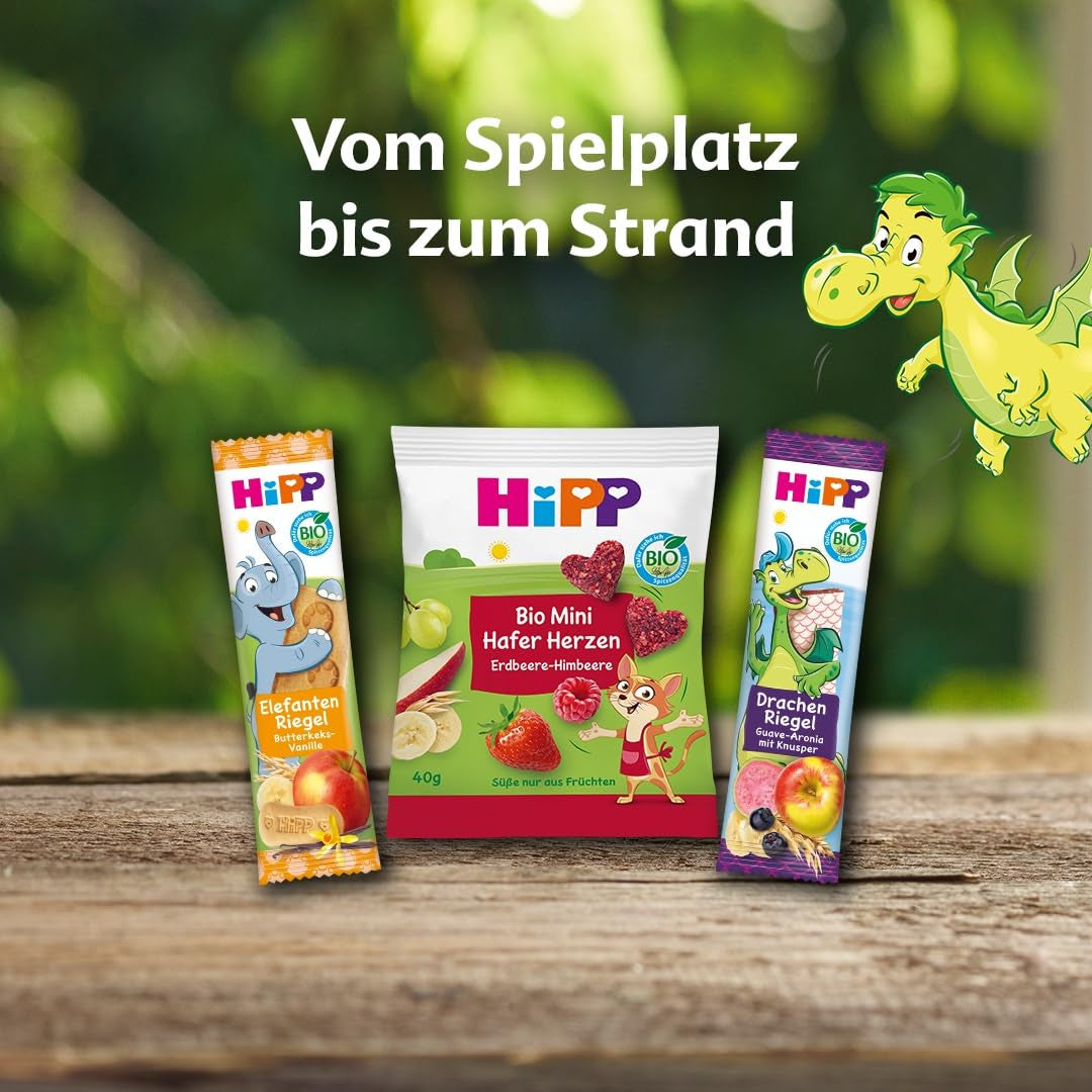 HiPP Organiczne saszetki z gruszkami i śliwkami, pełnoziarniste, 16 sztuk (4 opakowania po 4 x 90 g każde), dla dzieci od 6. miesiąca życia, bez dodatku cukru, wegańskie, najlepszej jakości organicznej
