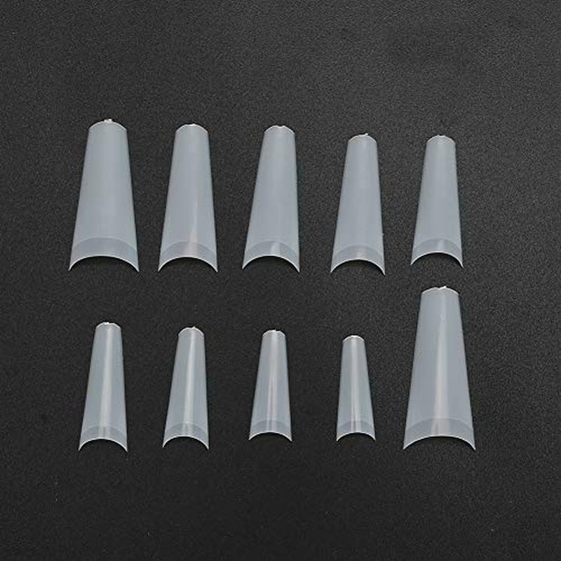 500 sztuk sztucznych tipsów, naturalne francuskie sztuczne końcówki do paznokci do manicure, L, sztuczne paznokcie DIY, owalny żel UV, akcesoria do paznokci dla kobiet i dziewcząt (naturalny kolor)
