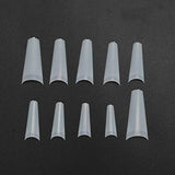 500 sztuk sztucznych tipsów, naturalne francuskie sztuczne końcówki do paznokci do manicure, L, sztuczne paznokcie DIY, owalny żel UV, akcesoria do paznokci dla kobiet i dziewcząt (naturalny kolor)