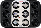 Zenker 12Er Muffinform – Muffinbackblech Für Muffins Und Cupcakes Aus Der Serie Soccer Baking – Hitzebeständiges 12Er Muffinblech Mit Antihaftbeschichtung, Schwarz Formy i blachy do pieczenia Naty Shop