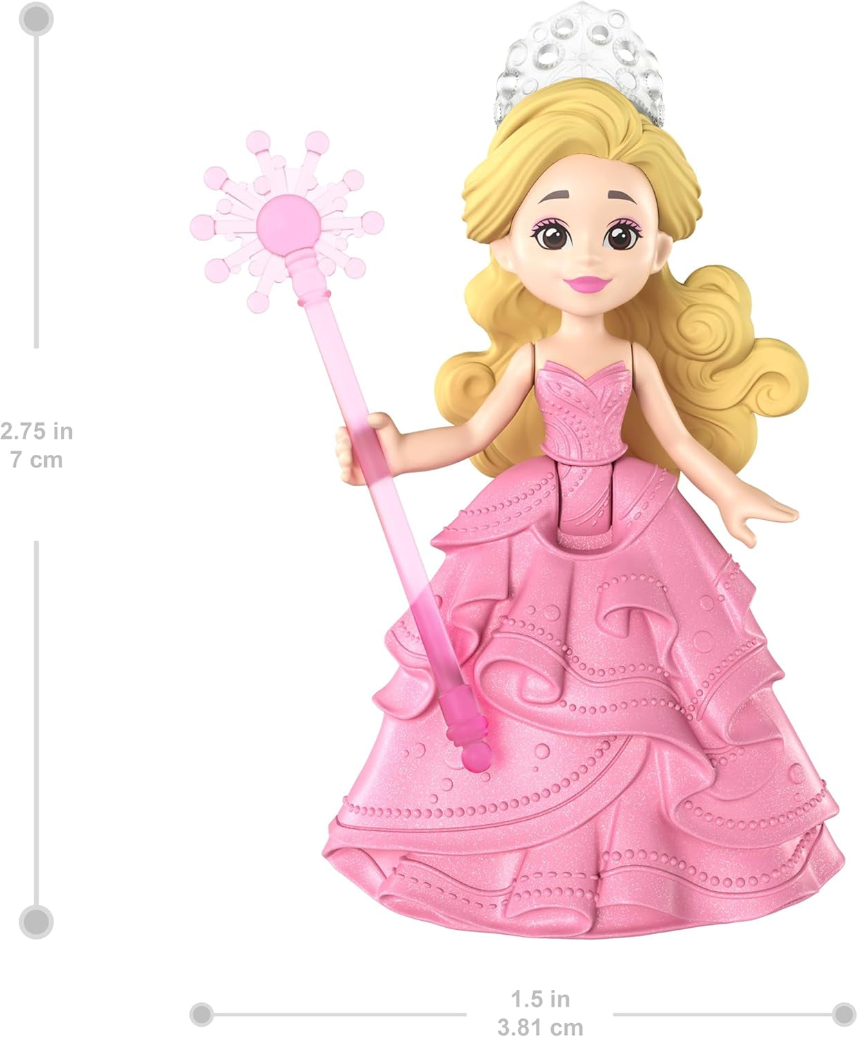 Mattel Universal Pictures Evil Glinda pływająca bańka, inspirowana filmem mini lalka Glinda i zestaw pojazdów, JFM25, [wielokolorowy]