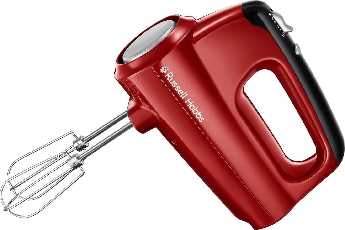 Mikser ręczny Russell Hobbs [Handrührgerät] Desire Rot (5 Geschwindigkeitsstufen+Turbofunktion, 2 Spülmaschinengeeignete Rührbesen & Knethaken, Auswurftaste, Aufrechte Parkposition) Handrührer 24670-56 Bucatarie Naty Shop Single Desire Mikser ręczny