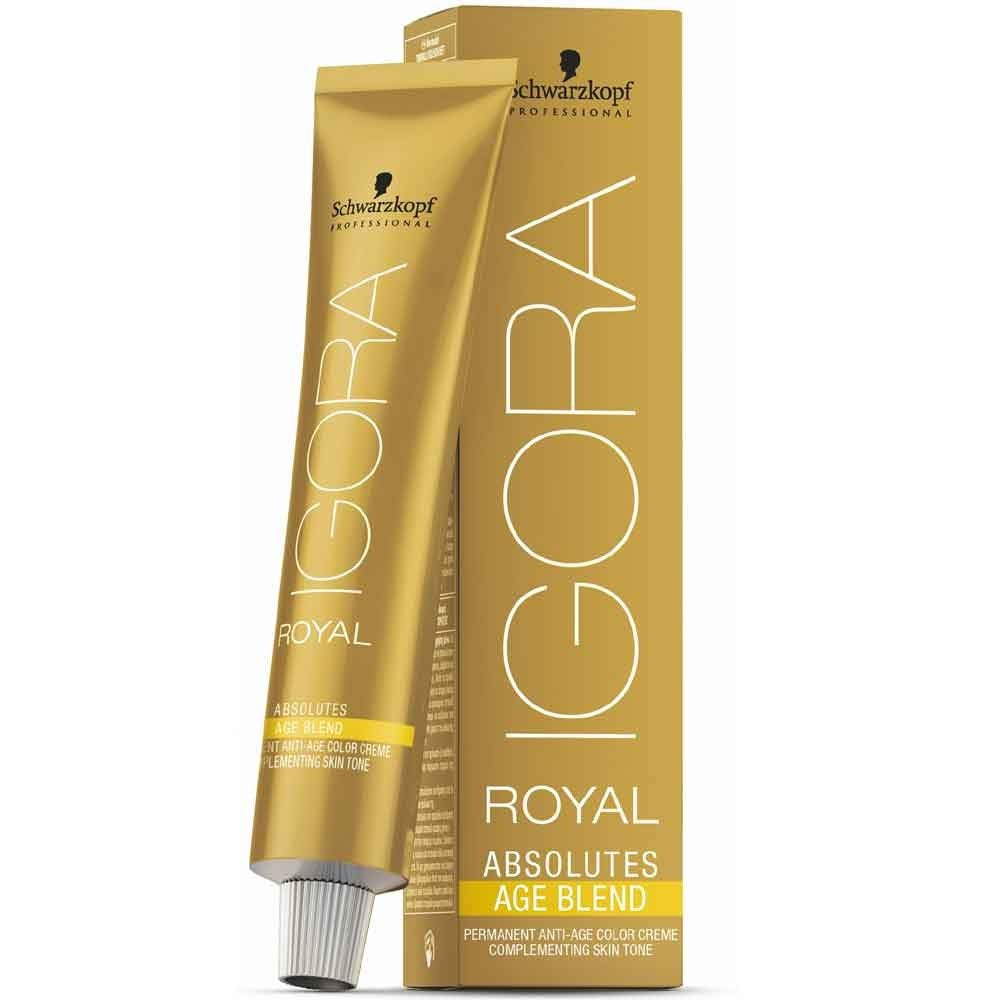 Igora Royal Absolute Age Blend Farba do włosów, 7-560 Czekoladowy złoty średni blond, 60 ml Naty Shop Farba do włosów 8-140 Jasny blond Cendré Beige 60 ml (1 opakowanie)