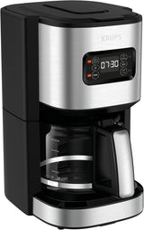 Krups F30908 ProAroma Ekspres do espresso z filtrem i szklaną karafką, pojemność 1,25 l, 10-15 filiżanek, 1050 W, czarny