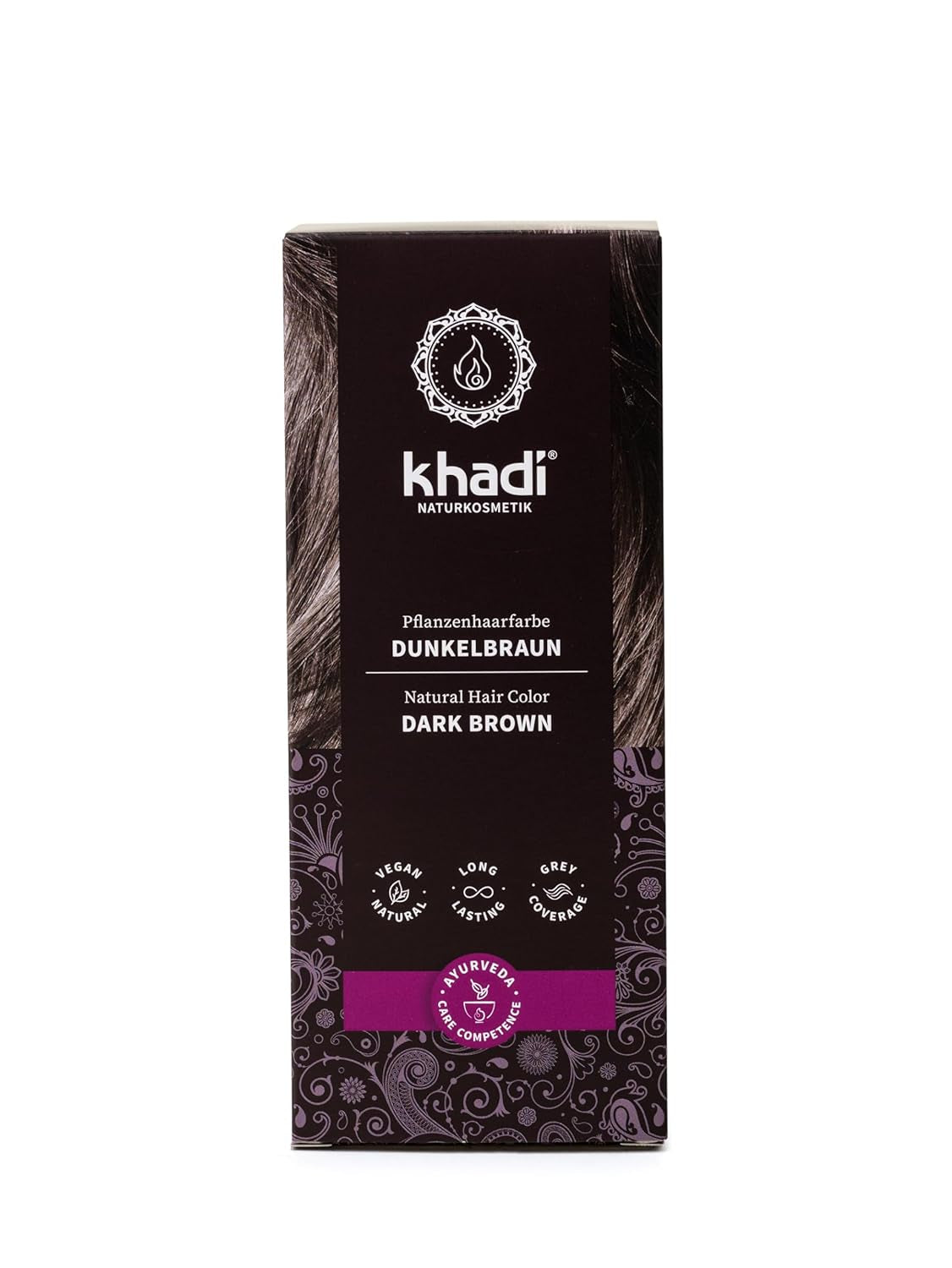khadi GOLDBRAUN Ziołowa farba do włosów Jasny bursztyn do miękkiej i błyszczącej Złocistobrązowa farba do włosów 100% naturalna ziołowa farba do włosów Naturalne i wegańskie certyfikowane kosmetyki naturalne 100g Naty Shop Farba do włosów Ciemnobrązowy 100g (1 opakowanie) Pojedynczy