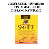 TINTA SENSITIVE COLOR 03 NATURALNY BRĄZ - 3 opakowania - 3 x 125 ml Farba do włosów Naty Shop
