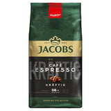 Jacobs Café Crema Gold Kawa ziarnista 1 kg – Vollmundig, Aromatisch, Fruchtige Notes, Ziarna Arabiki i Robusta, Intensität 5/10, Idealna do Café Crema Naty Shop Espresso 1 Kg