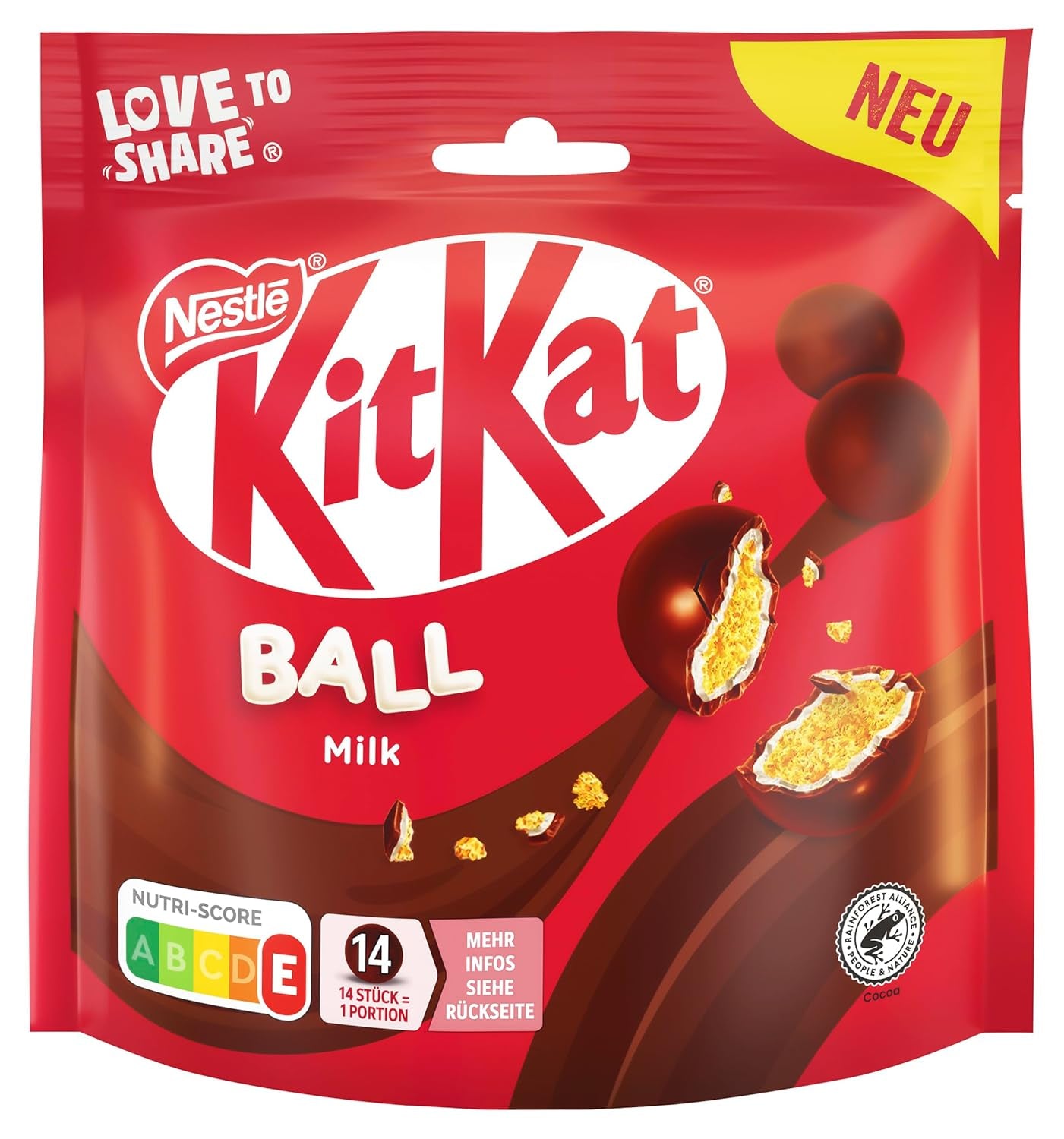 Opakowanie kulek Nestlé z mlekiem, białe, Karmelowy Lew (3 x 130g)