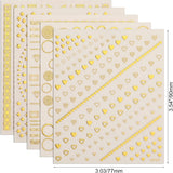 MWOOT 10 arkuszy Złota Nagelsticker Abziehbilder Nail Art Naklejka, Zestaw samoprzylepnych naklejek do paznokci 3D Linien Streifenband Design, Diy Metallisch Nailart Aufkleber Maniküre Zubehör Für Nagel Dekoration