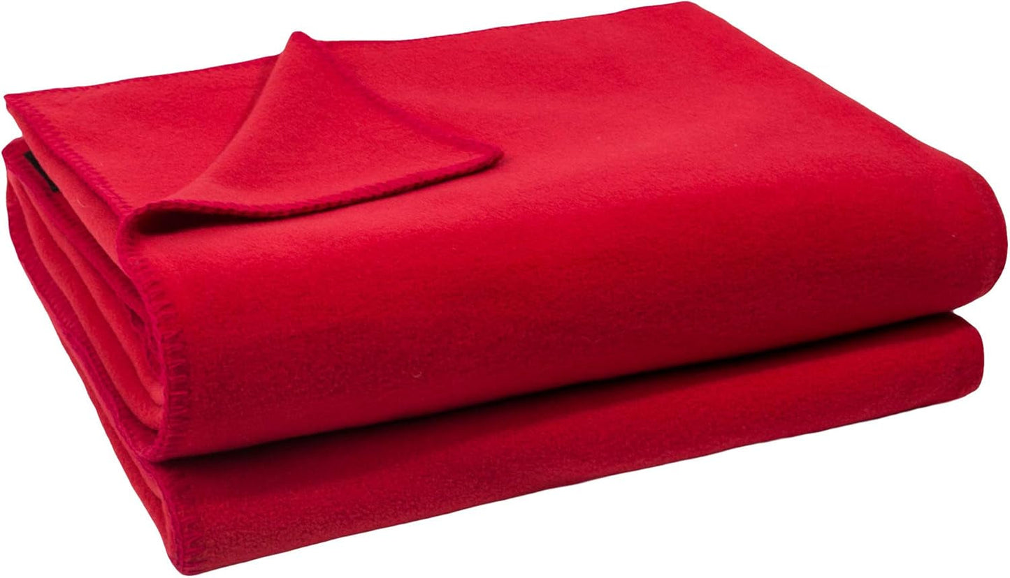 Zoeppritz Decke in Der Farbe: Rot, Aus 65% Poliester, 35% Wiskoza Hergestellt, Grubość: 160X200 Cm, 103291-235-160X200