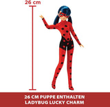 Bandai - Miraculous Ladybug - Cudowna hulajnoga Switch'n Go + 26 cm Biedronka Lucky Charm przegubowa lalka - P50668
