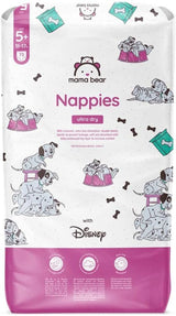 Pieluchy Mama Bear Disney Ultra Dry rozmiar 4 (8-14kg), białe, 84 sztuki (1 opakowanie) Naty Shop rozmiar 5+ (11-17kg) opakowanie pojedyncze