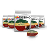 Tassimo Kapseln Jacobs Caffè Crema Classico XL, 5 x 16 podkładek, 80 Kaffeekapseln