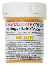Barwnik spożywczy Sugarflair Chocolate Żółty barwnik spożywczy do czekolady - Kolorowe organiczne masło kakaowe, barwnik czekoladowy do barwienia czekolady, pralin - 35g