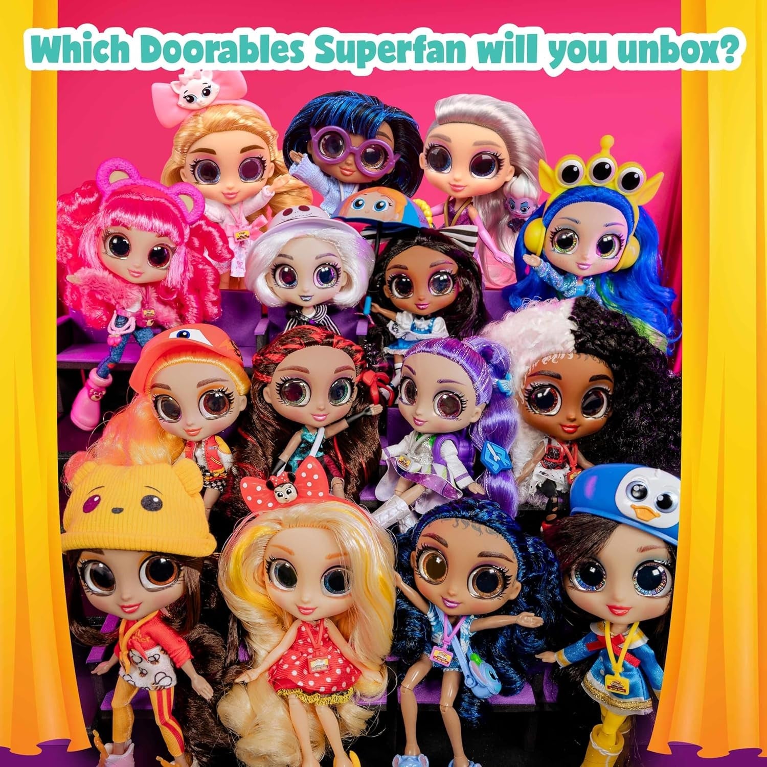 Disney Doorables Adoorbs seria 1 kolekcjonerskie lalki z akcesoriami, 14 cm, lalka modowa, zabawka w wieku 5+, po prostu graj