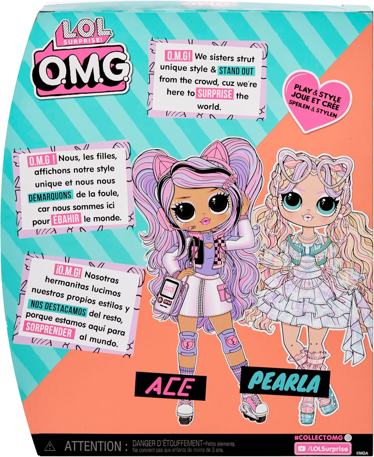 LOL niespodzianka! Modna lalka OMG Pearla z 15 niespodziankami - Lalka ze strojem i akcesoriami w stylu syreny - dla dzieci w wieku 4 lat i więcej