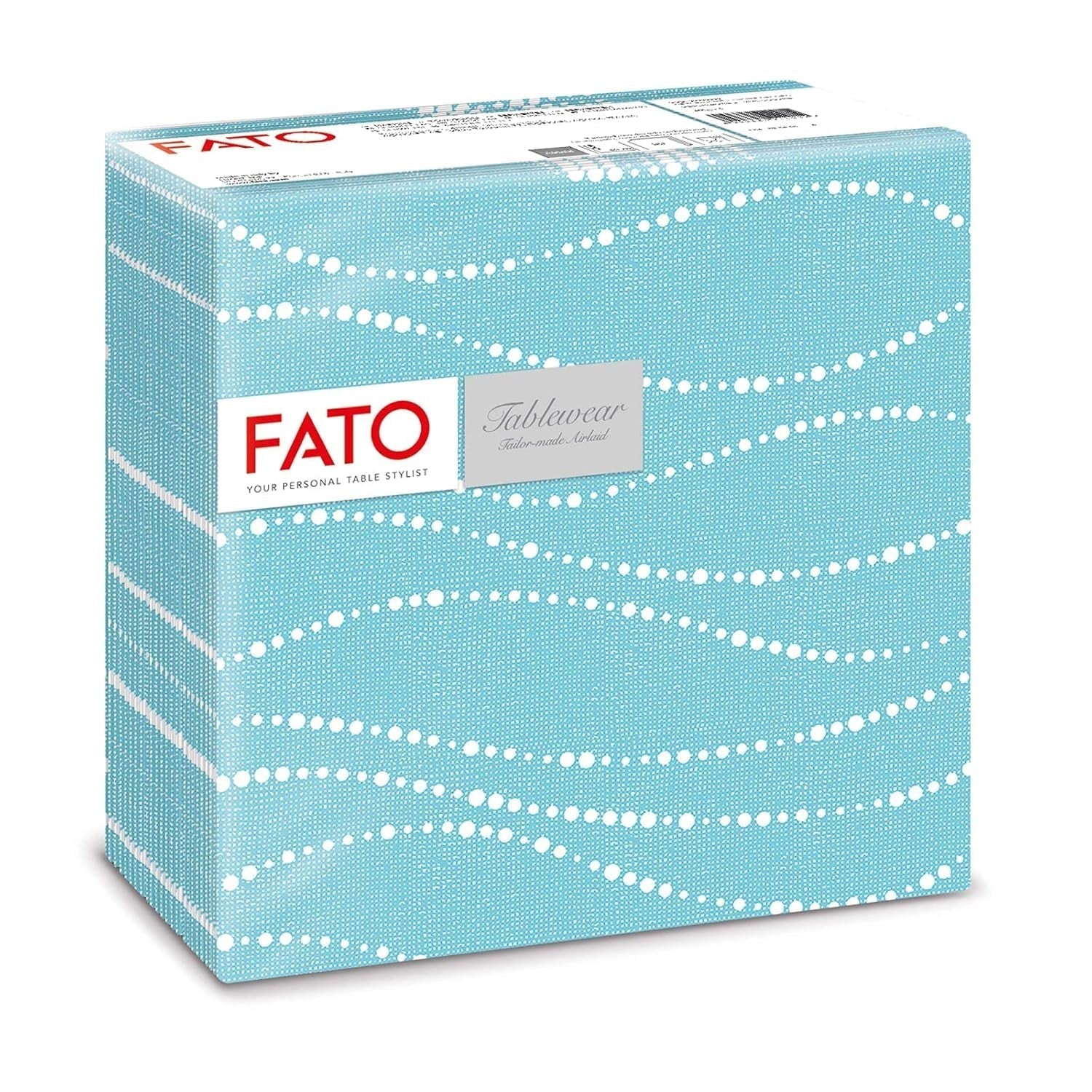 Fato - Serwetki papierowe suche, airlaid, efekt tekstylny, opakowanie 50 serwetek, 40X40 złożone w formacie 4, Tropicana Decor