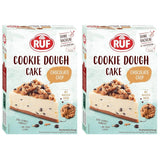 RUF Ciasto ciasteczkowe Ohne Backen, Tortenboden Aus Keksteig Mit Frischkäse-Creme Und Schokoladenstückchen, Inkl. Kuchenform, 1X325G Mieszanka do pieczenia i gotowania Naty Shop 325 G (opakowanie 2Er) Ciasto Ciastkowe