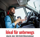 Ekspres do kawy 24 V do ciężarówki - Ekspres do kawy do ciężarówki - Ekspres do kawy z filtrem - Utrzymujący ciepło Ekspres do kawy - Ekspres do kawy ze szklaną karafką - Czarny