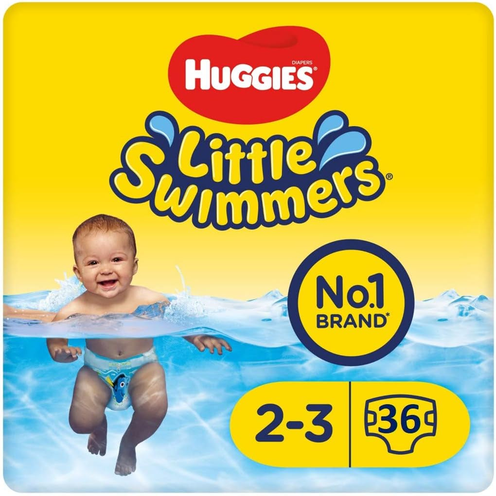 Jednorazowe pieluszki do pływania Huggies Little Swimmers, rozmiar 2–3 – łącznie 36 majtek