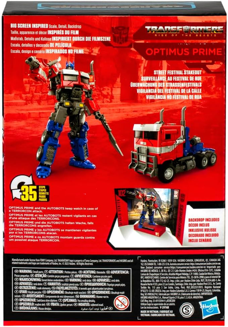 Transformers Studio Series Voyager Class Bunt Bestii 102 Optimus Prime Figurka Czerwony Biały Niebieski Figurki Naty Shop