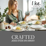 tak jak. by Villeroy & Boch – Zestaw obiadowy wykonany z bawełny 4 teilig Weiß, Spülmaschinenfest, Mikrowellensicher, Geschirrset, Tafelservice Modern, Speiseteller, Tiefe Teller, Pottery-Look, Premium Porzellan