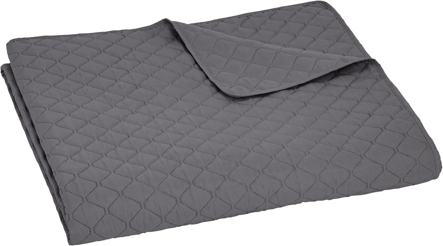 Amazon Basics oversize'owa kołdra z reliefem, 170 x 210 cm, ciemnoszary wzór w romby. Łóżka i koce Besuche den Amazon Basics-Store