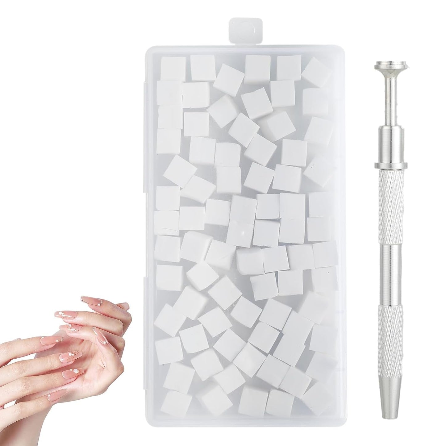 Nägel Selber Machen, Nageldesign-Hilfsmittel, 100 Stück Nail Art Schwämme Mit Metallgreifer, Schwammpinsel & Sponge Brush Applicator For Gradient Nail Art Designs