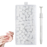 Nägel Selber Machen, Nageldesign-Hilfsmittel, 100 Stück Nail Art Schwämme Mit Metallgreifer, Schwammpinsel & Sponge Brush Applicator For Gradient Nail Art Designs