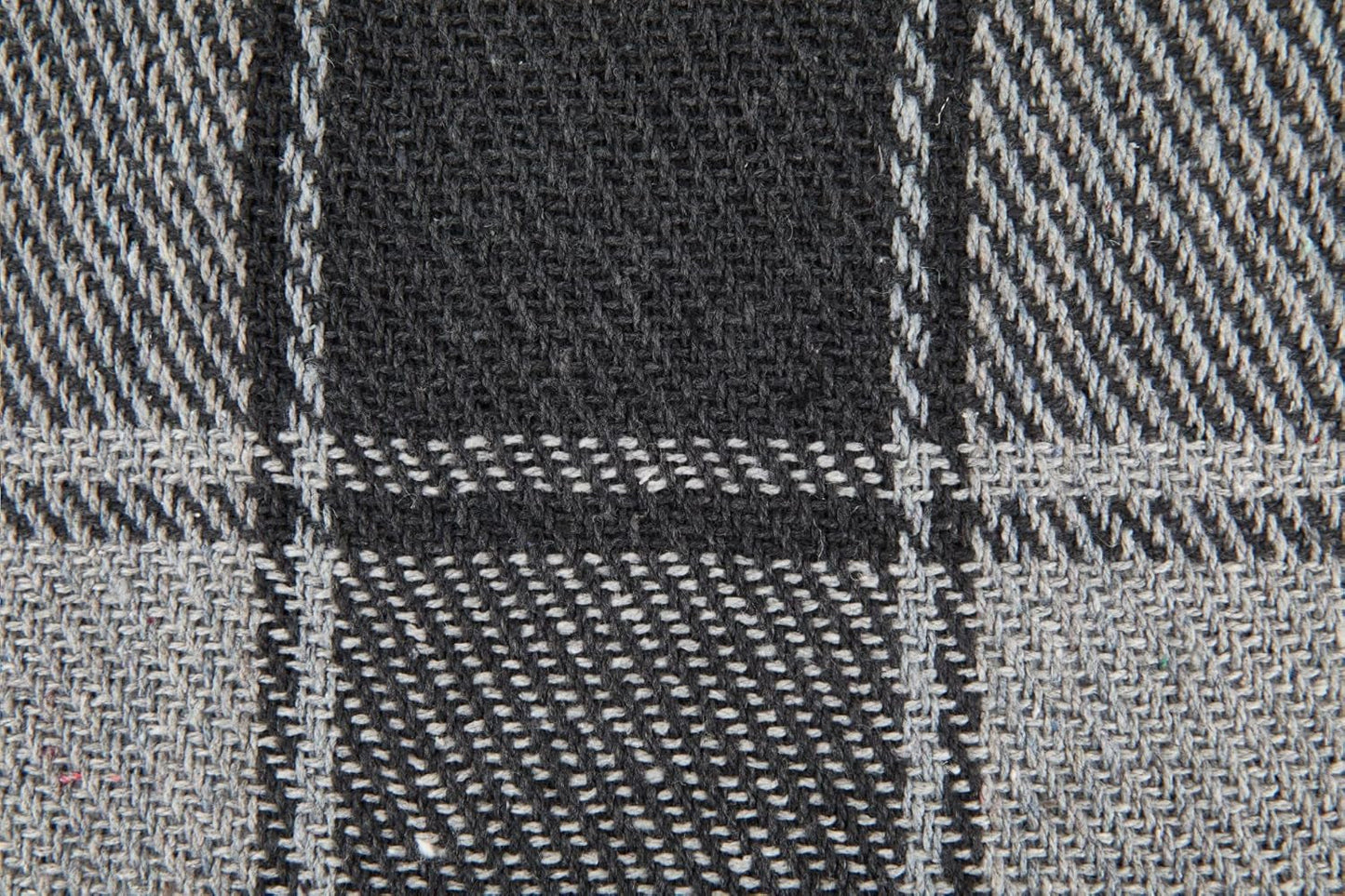 Narzuta Frisco, Bawełna z recyklingu, Tradycyjny, Krata, Na krzesło, kanapę, kanapę, narzutę, koc, Antracyt, 127 x 152 cm Łóżka i koce Emma Barclay
