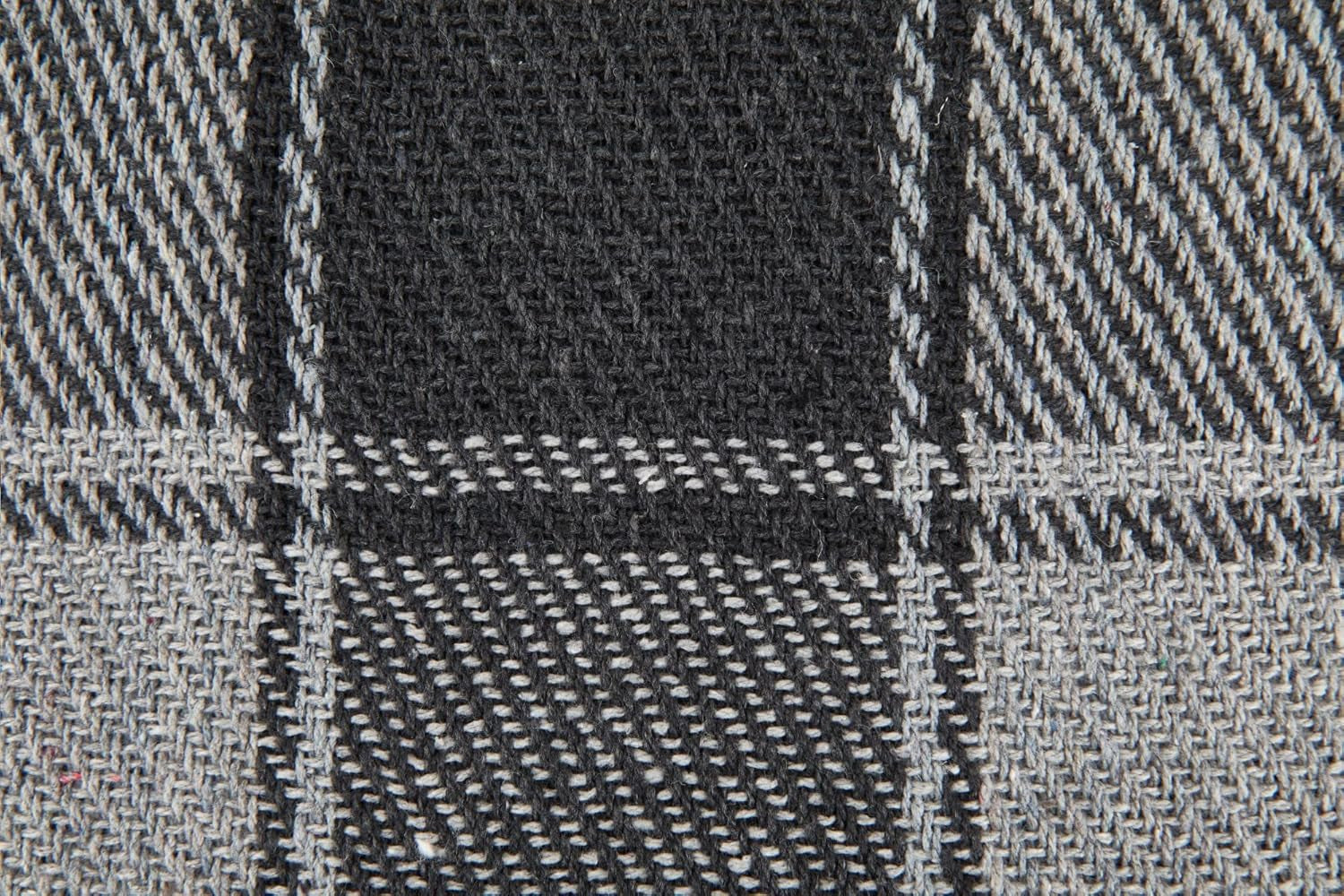 Narzuta Frisco, Bawełna z recyklingu, Tradycyjny, Krata, Na krzesło, kanapę, kanapę, narzutę, koc, Antracyt, 127 x 152 cm Łóżka i koce Emma Barclay